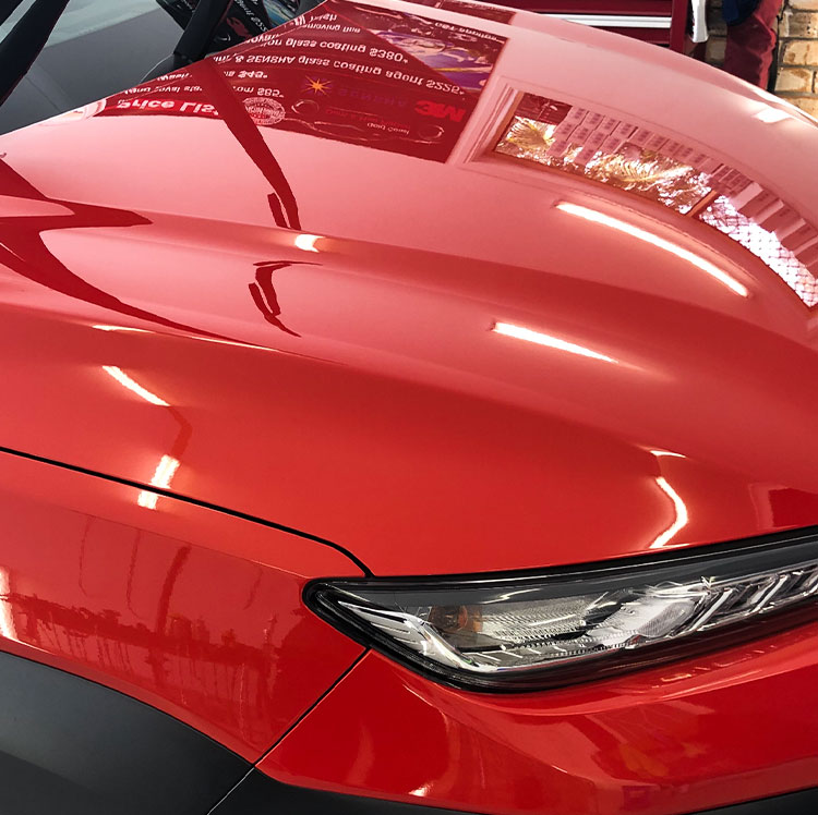Mustang bonnet after paint protection
